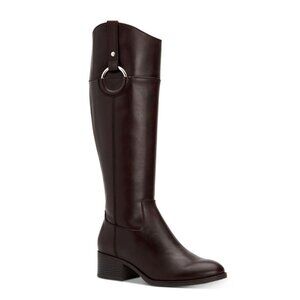 Alfani Womens Bexleyy Leather Almond Toe Knee High Riding Boots NIB
